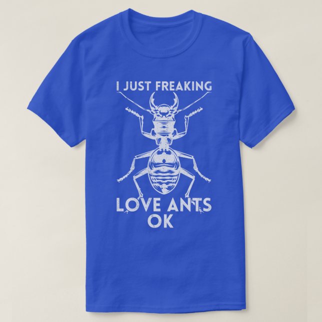 Ich erzähle einfach Liebe Ameisen T-Shirt (Design vorne)