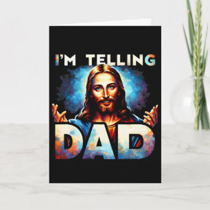 Ich erzähle Papa lustiger christlicher Jesus vinta Karte