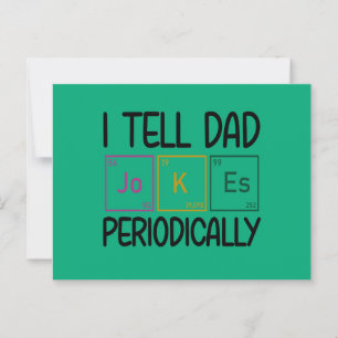 Ich erzähle Papa periodisch Witze Postkarte