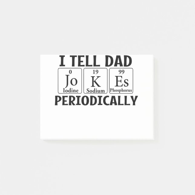 Ich erzähle Vater Jokes regelmäßig Post-it Klebezettel (Vorderseite)