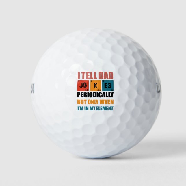 Ich erzähle Vater-Witze regelmäßig zum sonnigen Ta Golfball (Vorderseite)