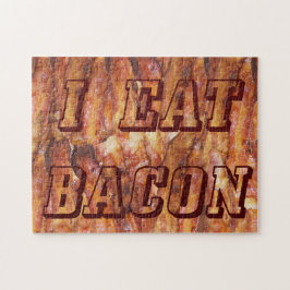 Ich esse Bacon Text mit Hintergrund