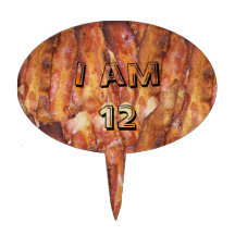 Ich esse Bacon Text mit Hintergrund