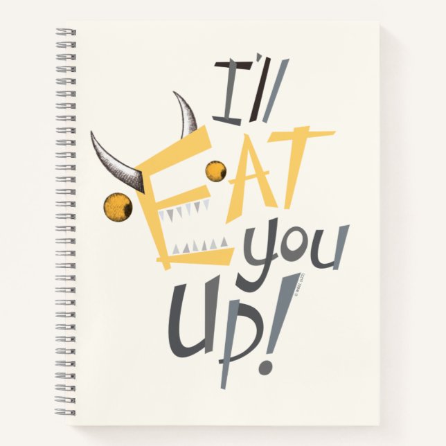 Ich esse dich grafisch notizbuch (Vorderseite)