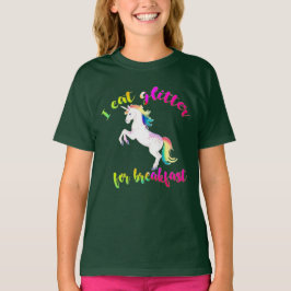 Ich esse Glitzer für das Frühstück lustige Kinder  T-Shirt