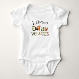 Ich esse immer meinen Veggies Baby Bodysuit | Anpa Strampler