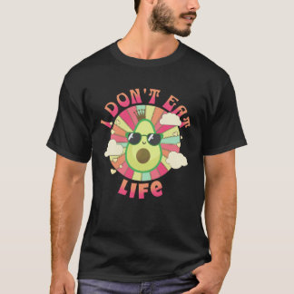 Ich esse kein Leben Vegan Retro Vegetarisch T-Shirt