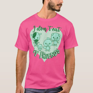 Ich esse meine Freunde nicht, niedliche Tiere vege T-Shirt
