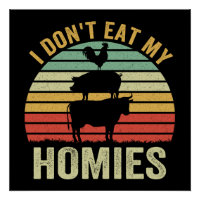 Ich esse meine Homies nicht Lustiges veganes Retro