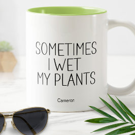 Ich esse meine Pflanze Gärten Humorvolles Funny Ge Zweifarbige Tasse