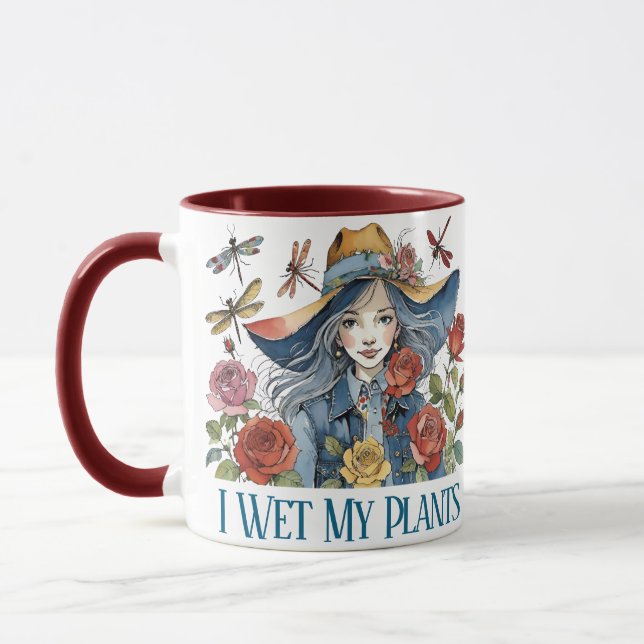 Ich esse meine Pflanze - Mädchen mit Rose Tasse (Links)