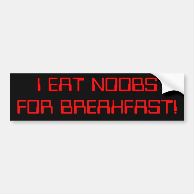 ICH ESSE N00BS STOSSDÄMPFER! AUTOAUFKLEBER (Vorne)
