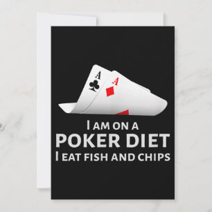 Ich esse Poker und esse Fisch und Chips
