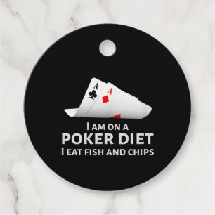 Ich esse Poker und esse Fisch und Chips Geschenkanhänger