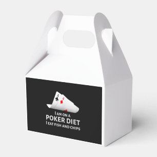 Ich esse Poker und esse Fisch und Chips Geschenkschachtel