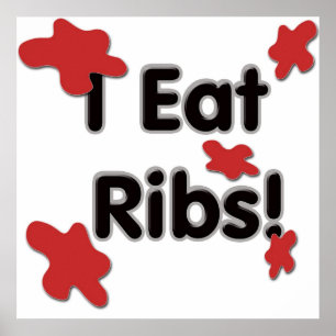 Ich esse Ribs Poster