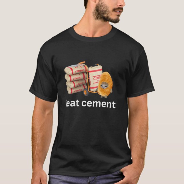 Ich esse Zement Funny Curry Cry Meme T-Shirt (Vorderseite)