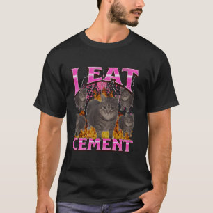Ich esse Zement Funny Oia Oia Katzen Meme Bootleg T-Shirt