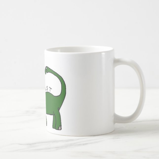 Ich existiere Brontosaurus-Dinosaurier-Tasse Kaffeetasse (Rechts)