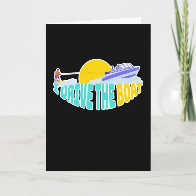 Ich fahre den Wasserski Karte (Vorderseite)