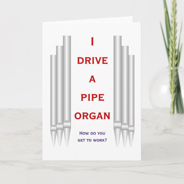 Ich fahre ein Organ zur Arbeit Karte (Vorderseite)