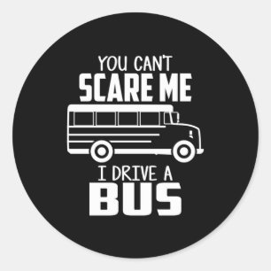 Ich fahre einen Bus Runder Aufkleber