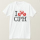 Ich fahre Kopenhagen-T - Shirt rad (Design vorne)