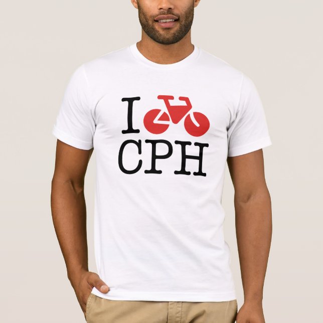 Ich fahre Kopenhagen-T - Shirt rad (Vorderseite)