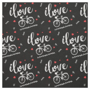  Ich fahre Liebe mit dem Fahrrad.Fahrradtuch. Herz Stoff