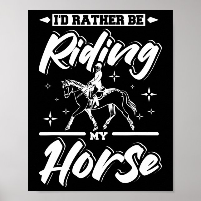 Ich fahre lieber mit meinem Pferd Poster (Vorne)
