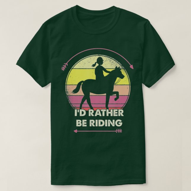 Ich fahre lieber Pferdegeschenke für Mädchen T-Shirt (Design vorne)