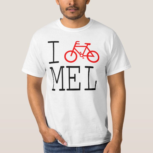 Ich fahre Melbourne rad! T - Shirt (Vorderseite)