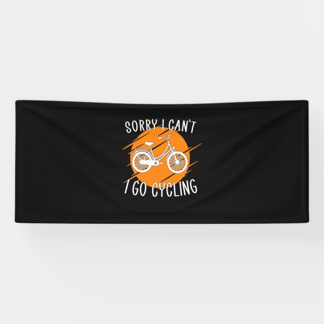 Ich fahre mit dem Fahrrad Banner (Horizontal)