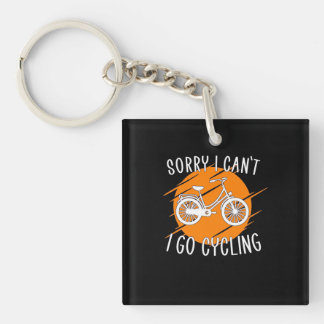 Ich fahre mit dem Fahrrad Schlüsselanhänger