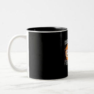 Ich fahre mit dem Fahrrad Zweifarbige Tasse