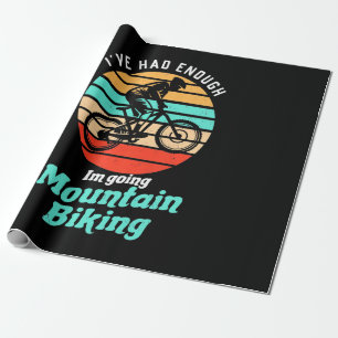 Ich fahre mit dem Mountainbike Geschenkpapier