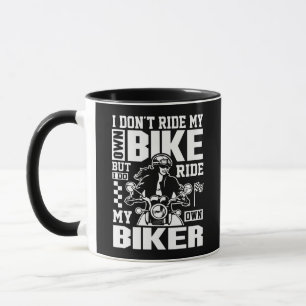 Ich fahre nicht mit meinen eigenen Fahrradgeschenk Tasse