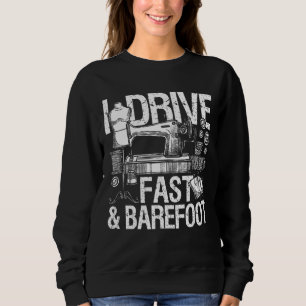 Ich fahre Schnell- & Barefoot Nähmaschine Naht Sweatshirt