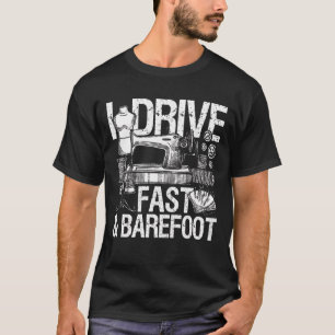 Ich fahre Schnell- & Barefoot Nähmaschine Naht T-Shirt