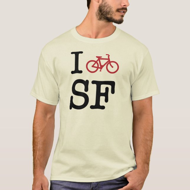 Ich fahre SF rad (Radfahren der Gewohnheit SF) T-Shirt (Vorderseite)