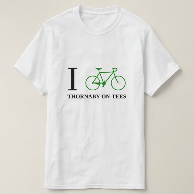 Ich fahre THORNABY-ON-TEES rad (grüne T-Shirt (Design vorne)
