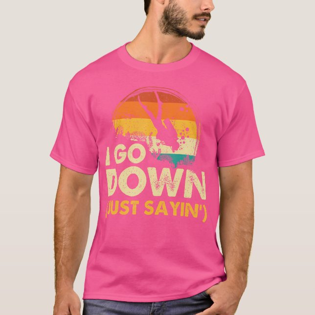 Ich fahre zum Tauchlehrer unter Wasser T-Shirt (Vorderseite)