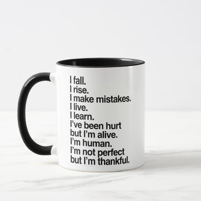 Ich falle, stehe auf und mache Fehler Tasse (Links)