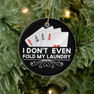 Ich falte noch nicht einmal mein Geschenk mit der Keramik Ornament