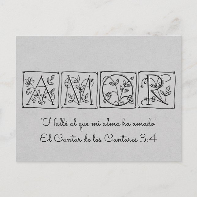 Ich fand das eine mein Soul Lieben~Scripture~Spani Postkarte (Vorderseite)