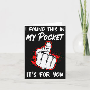 Ich fand das in meiner Tasche Es ist für dich auf Karte