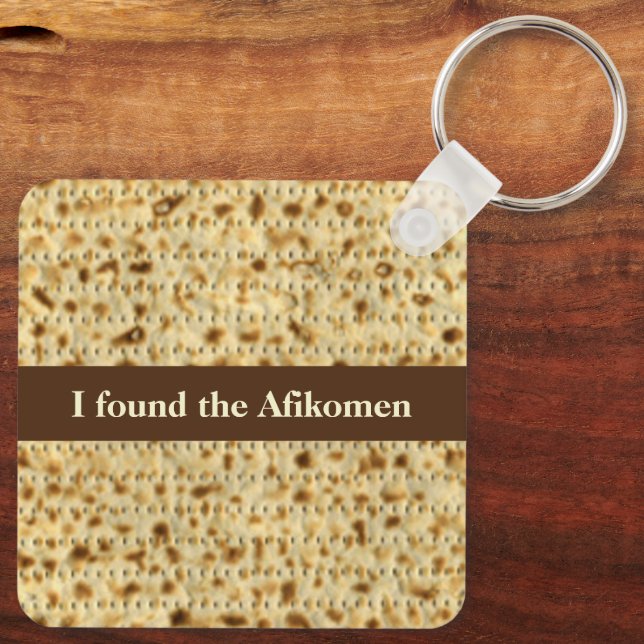 Ich fand den Afikomen matzo Pessach Schlüsselanhänger (Rückseite)