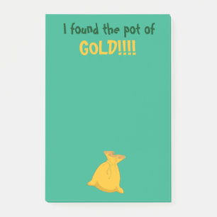 Ich fand den Goldtopf St. Patrick's Day Post-it Klebezettel