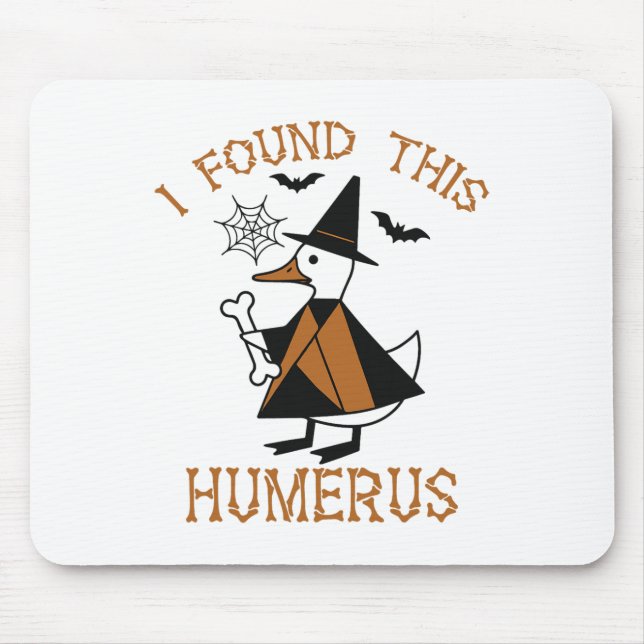 Ich fand diese Humerusente Funny Halloween Witch B Mousepad (Vorne)