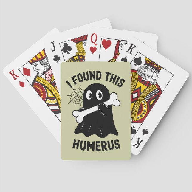 Ich fand diesen Humerus Halloween-Geist Spielkarten (Rückseite)